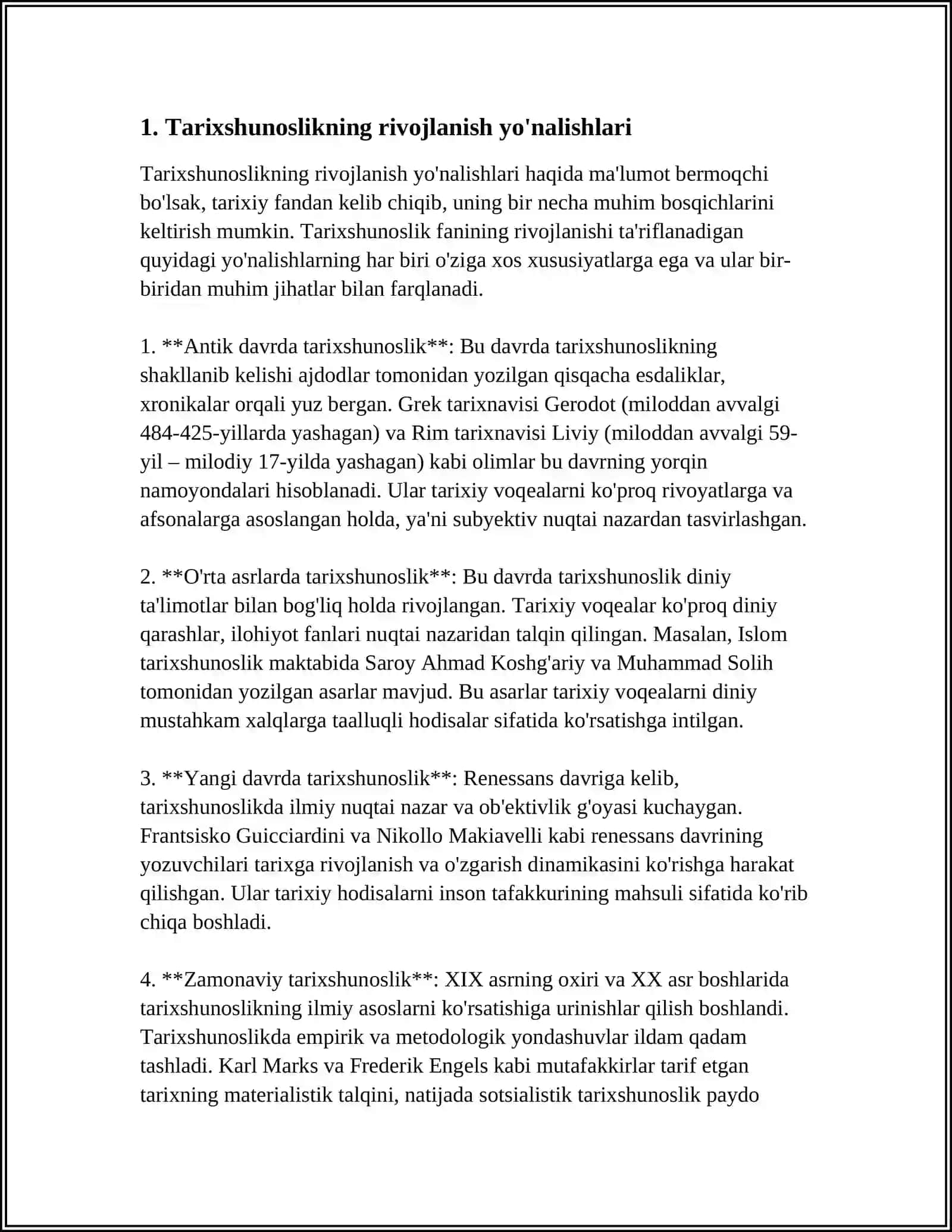 JAMIYAT TARAQQIYOTIDA TARIXNING MAZMUNI, YO'NALISHLARI VA KONSEPSIYALARI 3