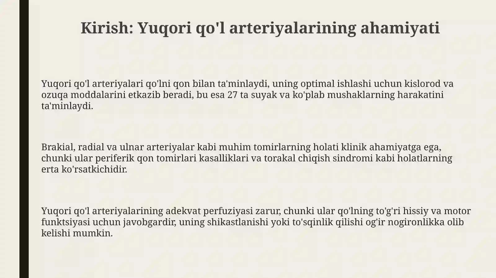 Yuqori qo'l arteriyalariga tashqi omillar ta'siri va klinik ahamiyati 3