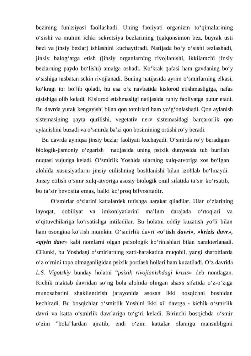 O‘smirlik Davrida "Men" Siymosining Xususiyatlari 3