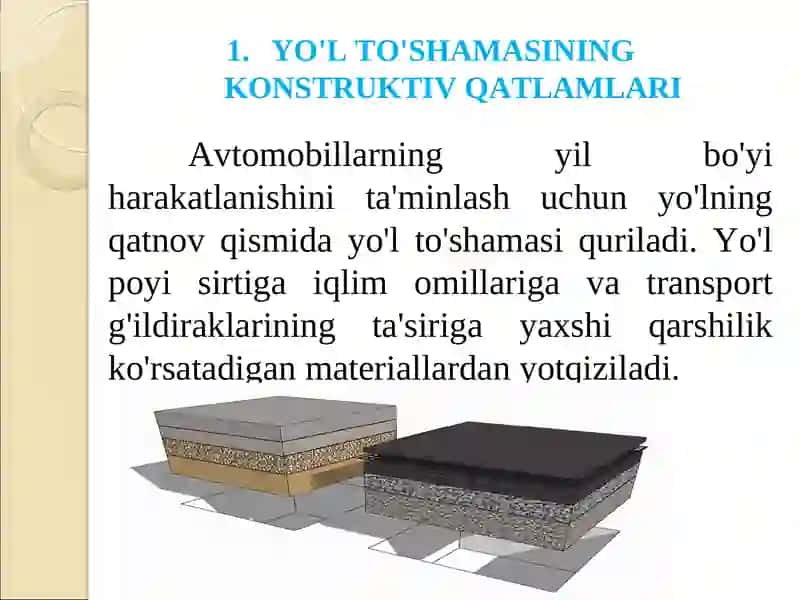 Avtomobil yo‘llarini loyihalash 3