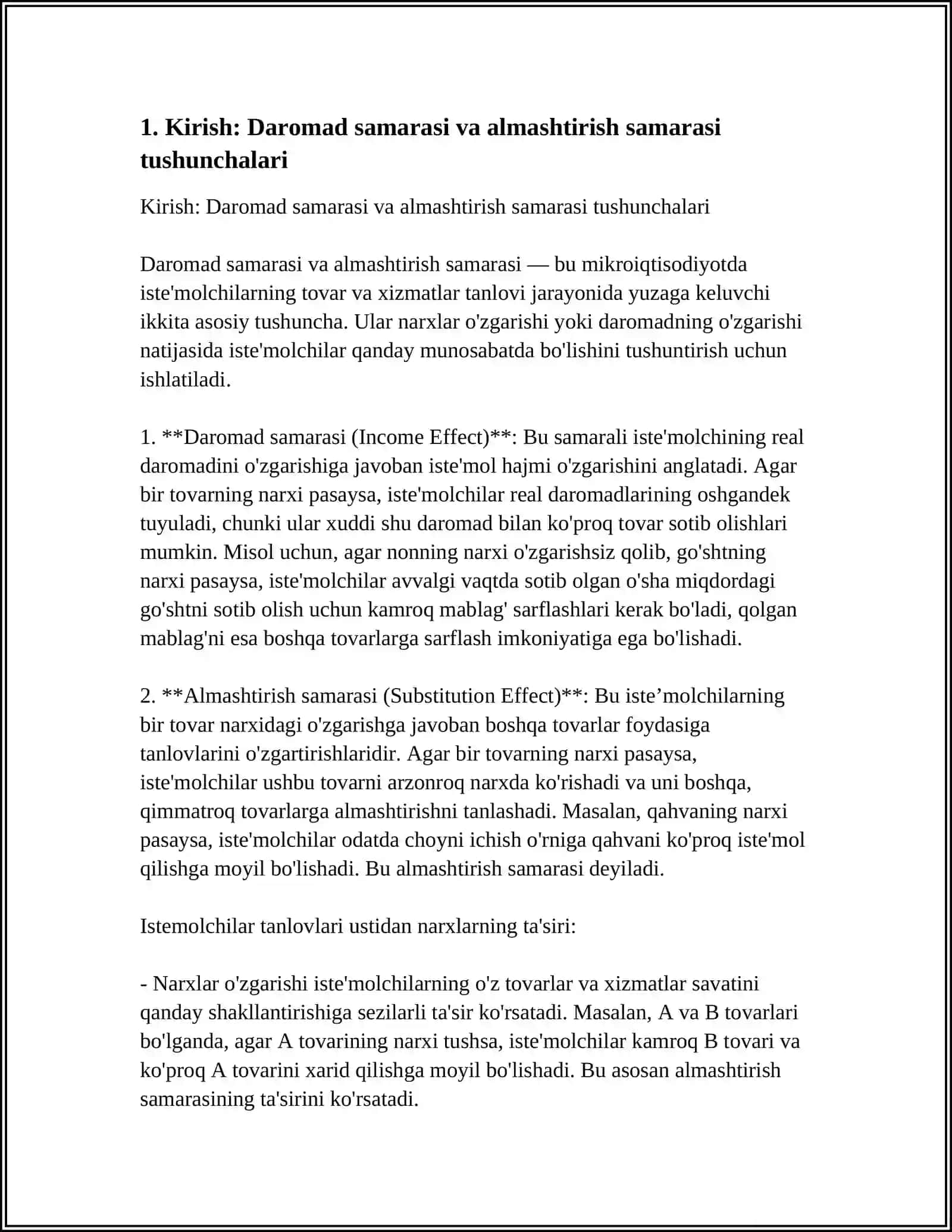 DAROMAD SAMARASI. ALMASHTIRISH SAMARASI 3
