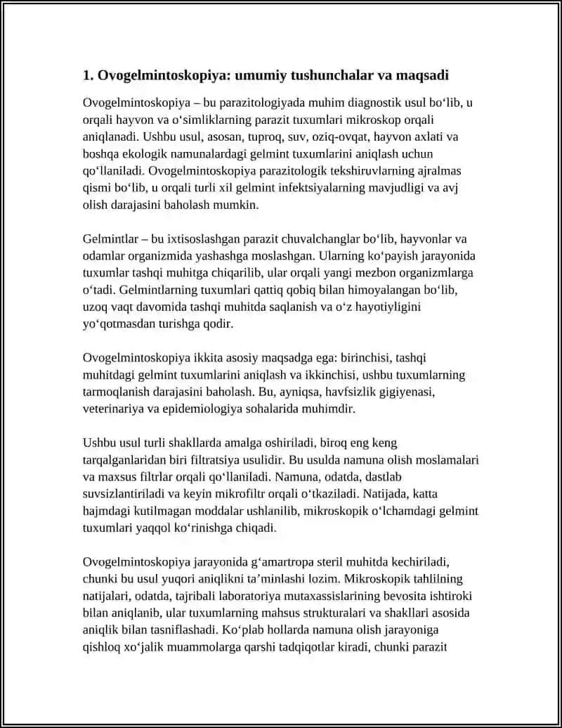 OVOGELMINTOSKOPIYA USULLARI DEGILMINTATSIYA 3