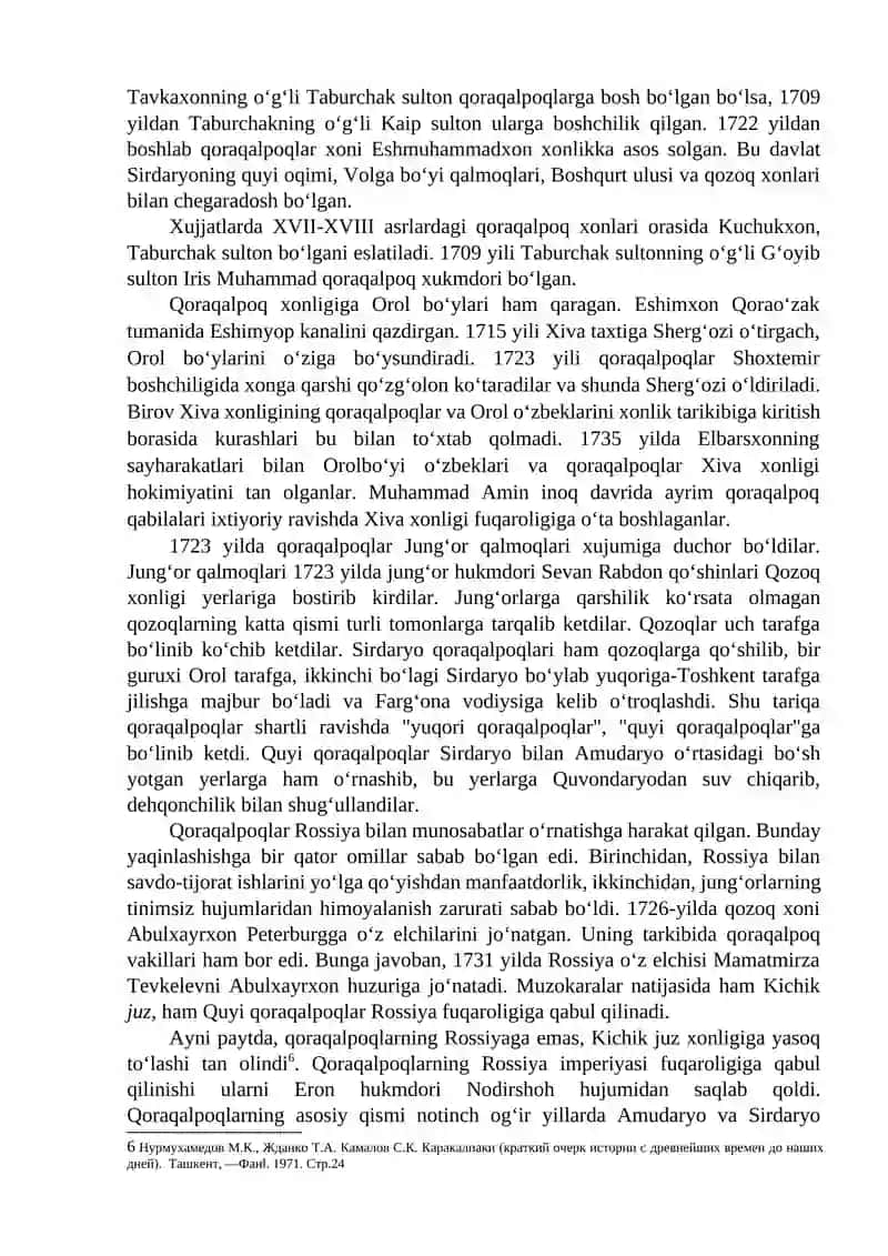 XVI-XIX ASRLARDA QORAQALPOQLAR 3