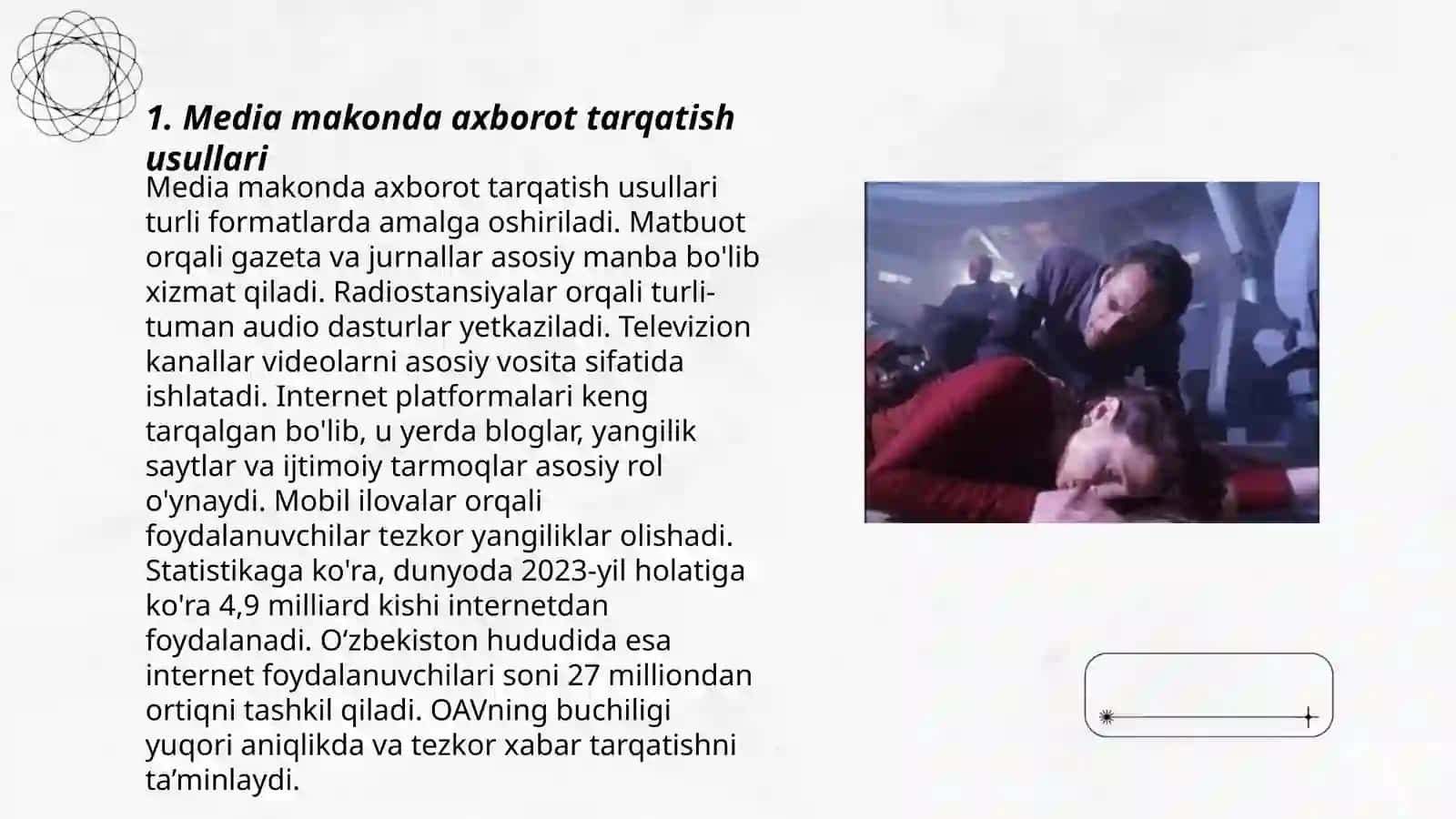 Media makonda axborotni taqdim etish 3