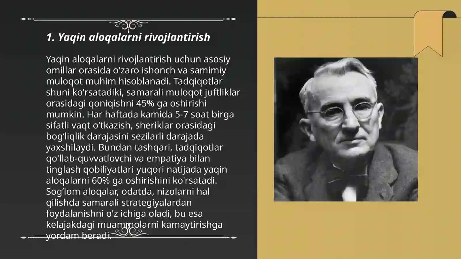 Deyl Karnegining "Qanday qilib doʻst orttirish va odamlarga ta'sir qilish" kitobi taqdimoti 3