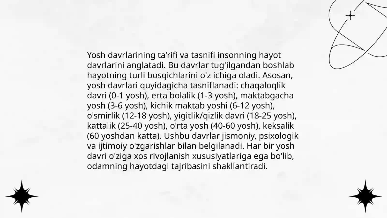 Turli yosh davrlarida o'zlashtirish xususiyatlari 3