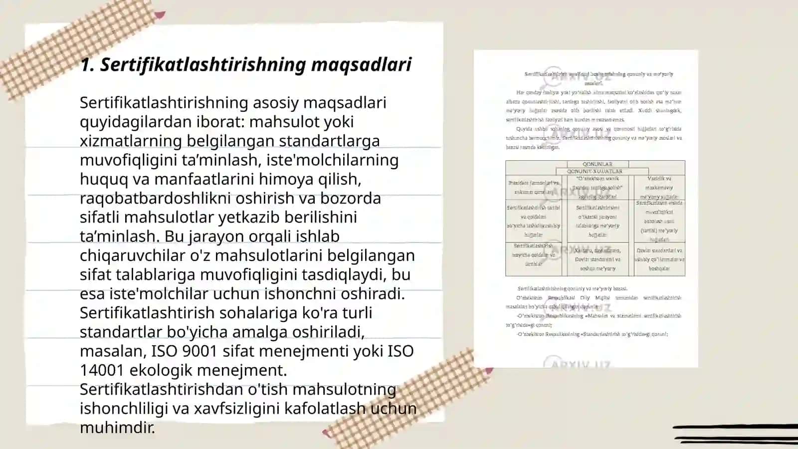 Sertifikatlashtirishning maqsadlari 3