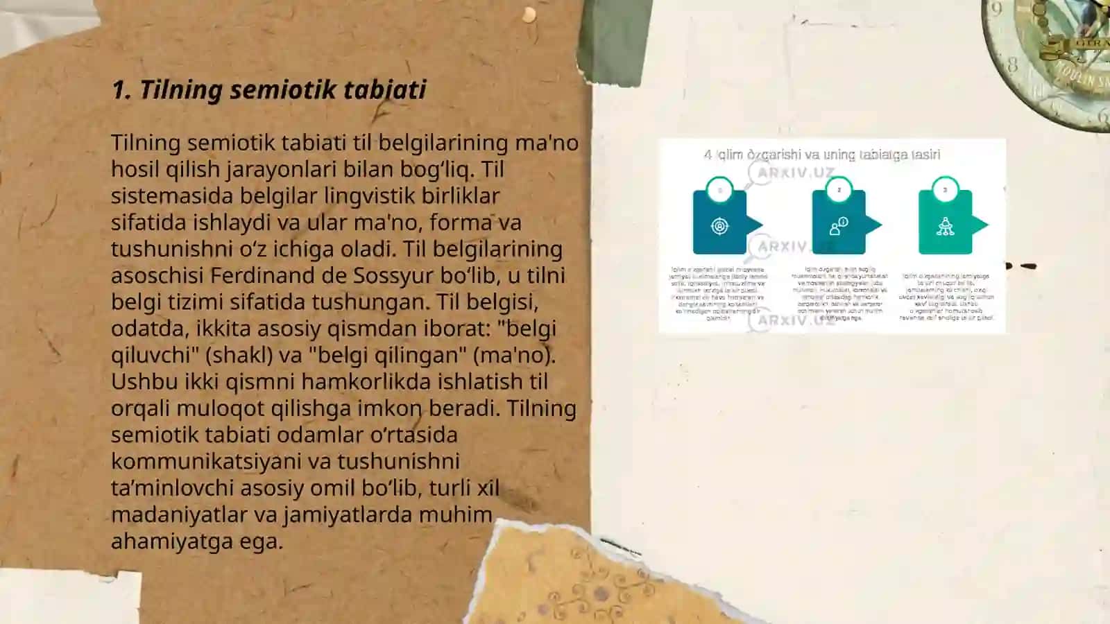 Tilning semiotik tabiati. Til-belgilar tizimi 3