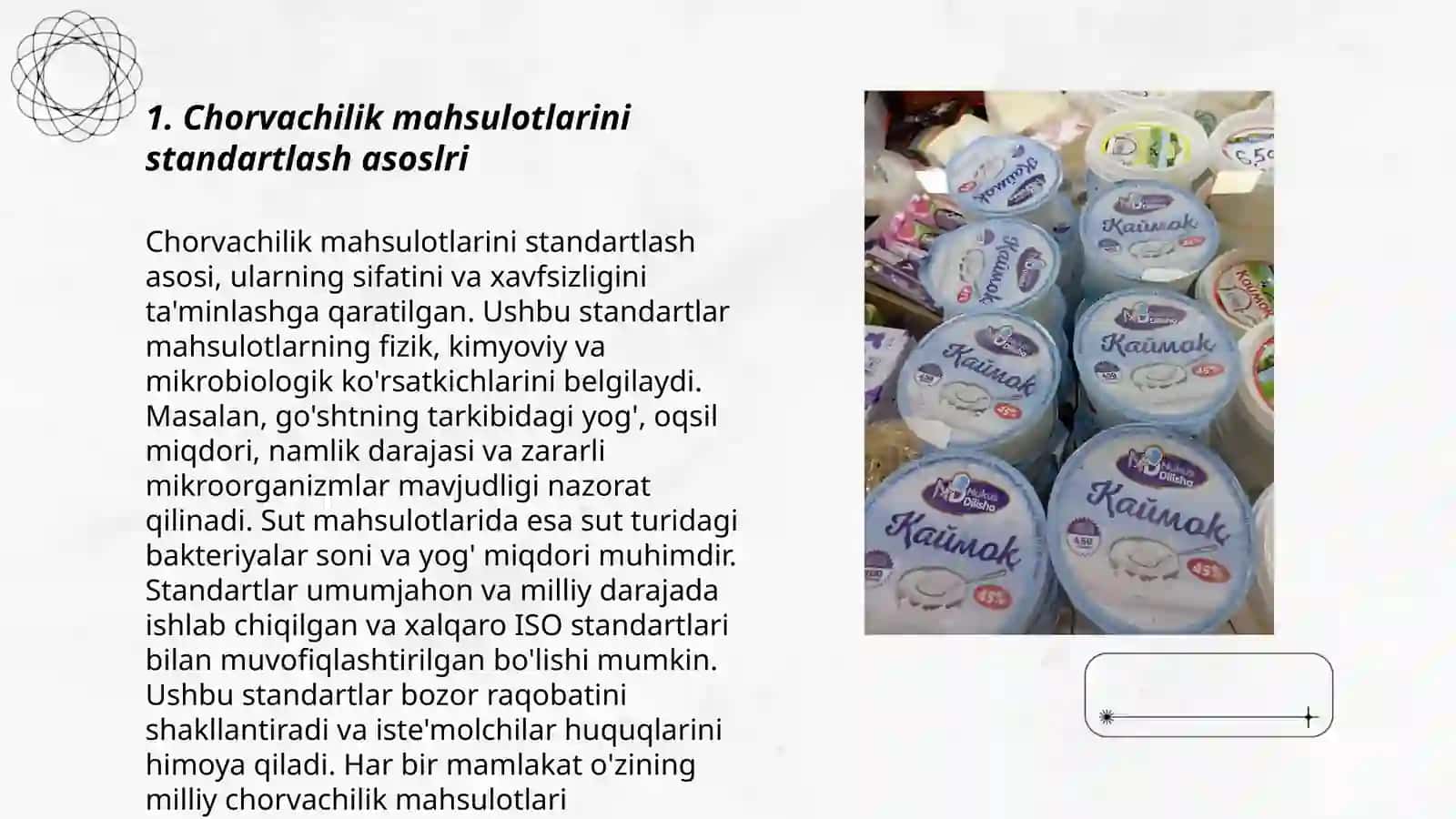 Chorvachilik mahsulotlarni standartlashtrish,metralogiyasi va sertifikqtlashtrish asoslari 3