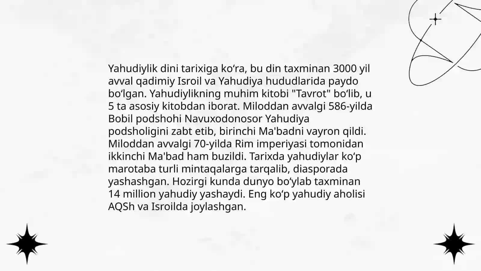 Yahudiylik ta’limoti va muqaddas kitobi 3
