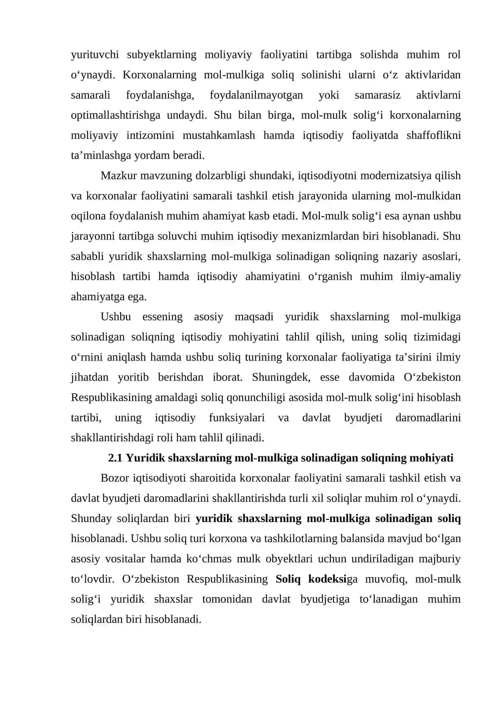YURIDIK SHAXSLARNING MOL-MULKIGA SOLINADIGAN SOLIQ 3