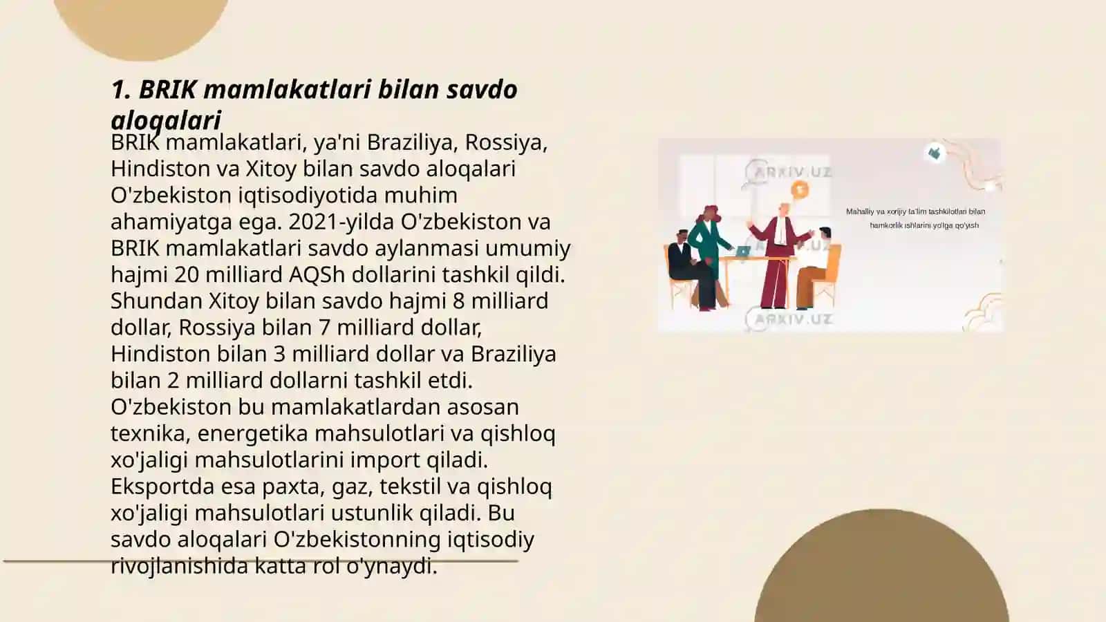 BRIKIS MAMLAKATLARI BILAN IQTISODIY HAMKORLIK 3