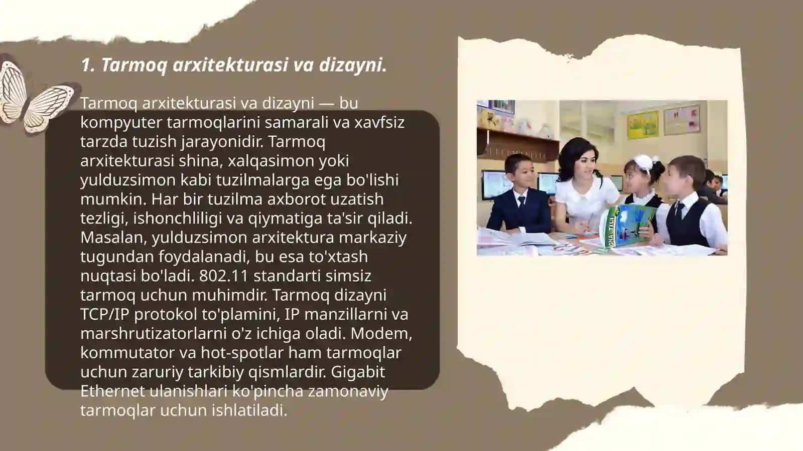 Tarmoq arxitekturasi va dizayni 3