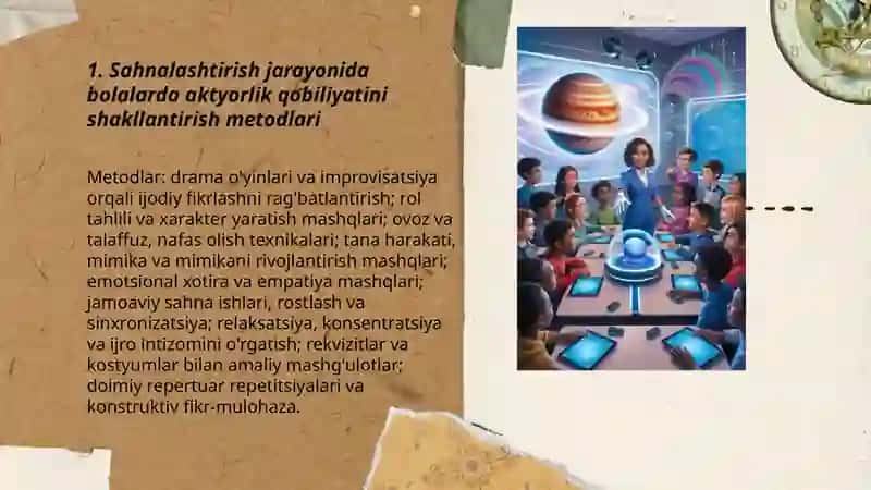 Sahnalashtirish faoliyati jarayonida bolalarda aktyorlik qobilyatini rivojlantirish 3