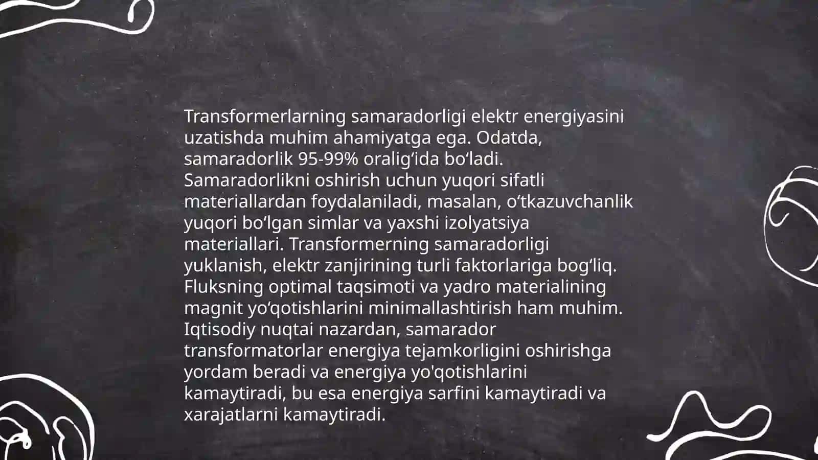 Transformatorlarning energiya isroflari 3