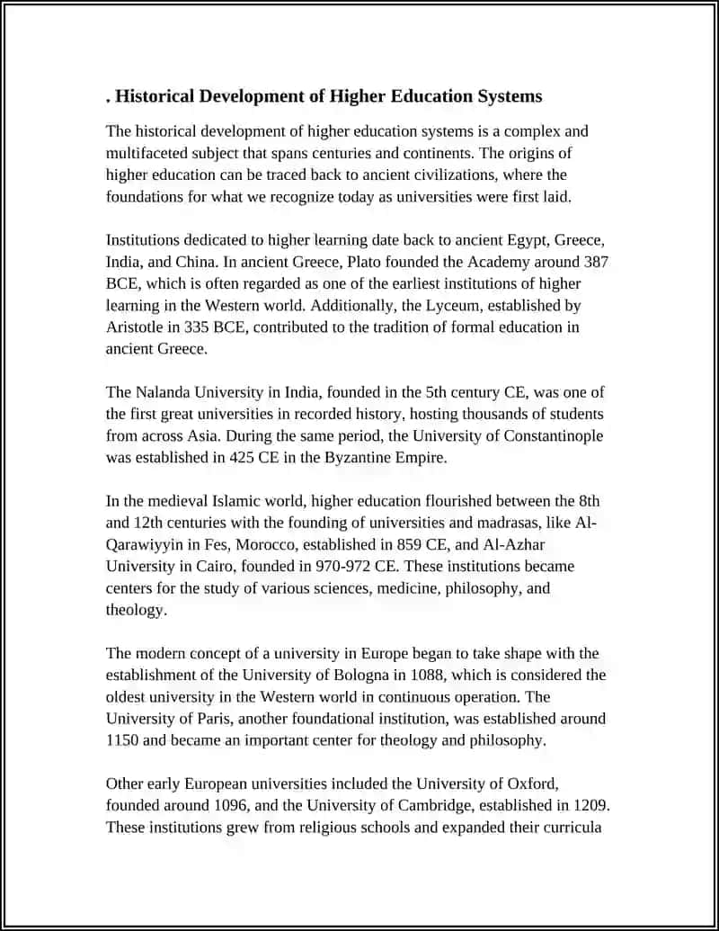 Historical Development of Higher Education Systems 3
