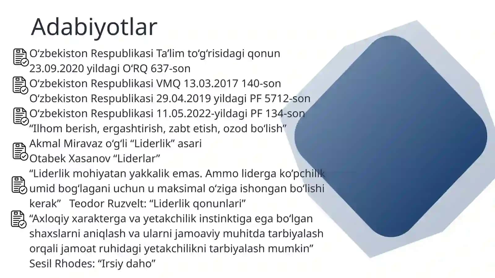 Maktabda sog’lom muhitni shakllantirish dasturining liderlar bilan ishlash samaradorligi 3