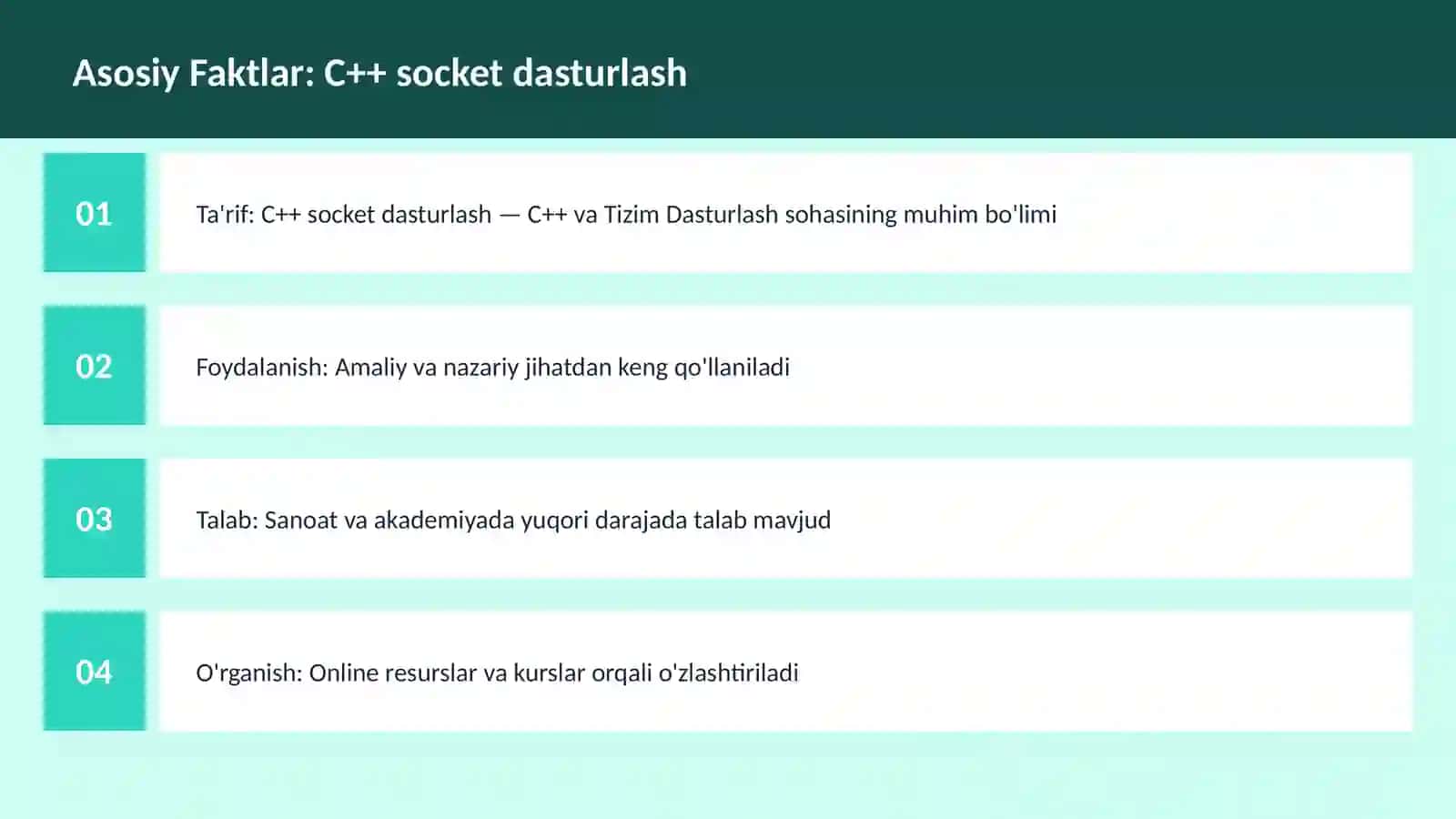 C++ socket dasturlash 3