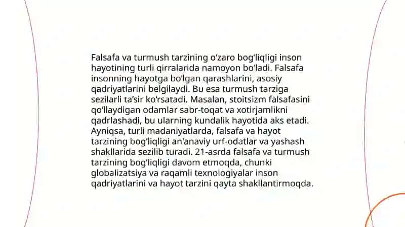 Falsafa turmush tarzi va dunyoni anglash usuli 3
