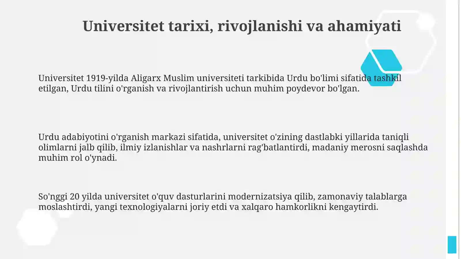 Men tanlagan universitet-Urdu 3