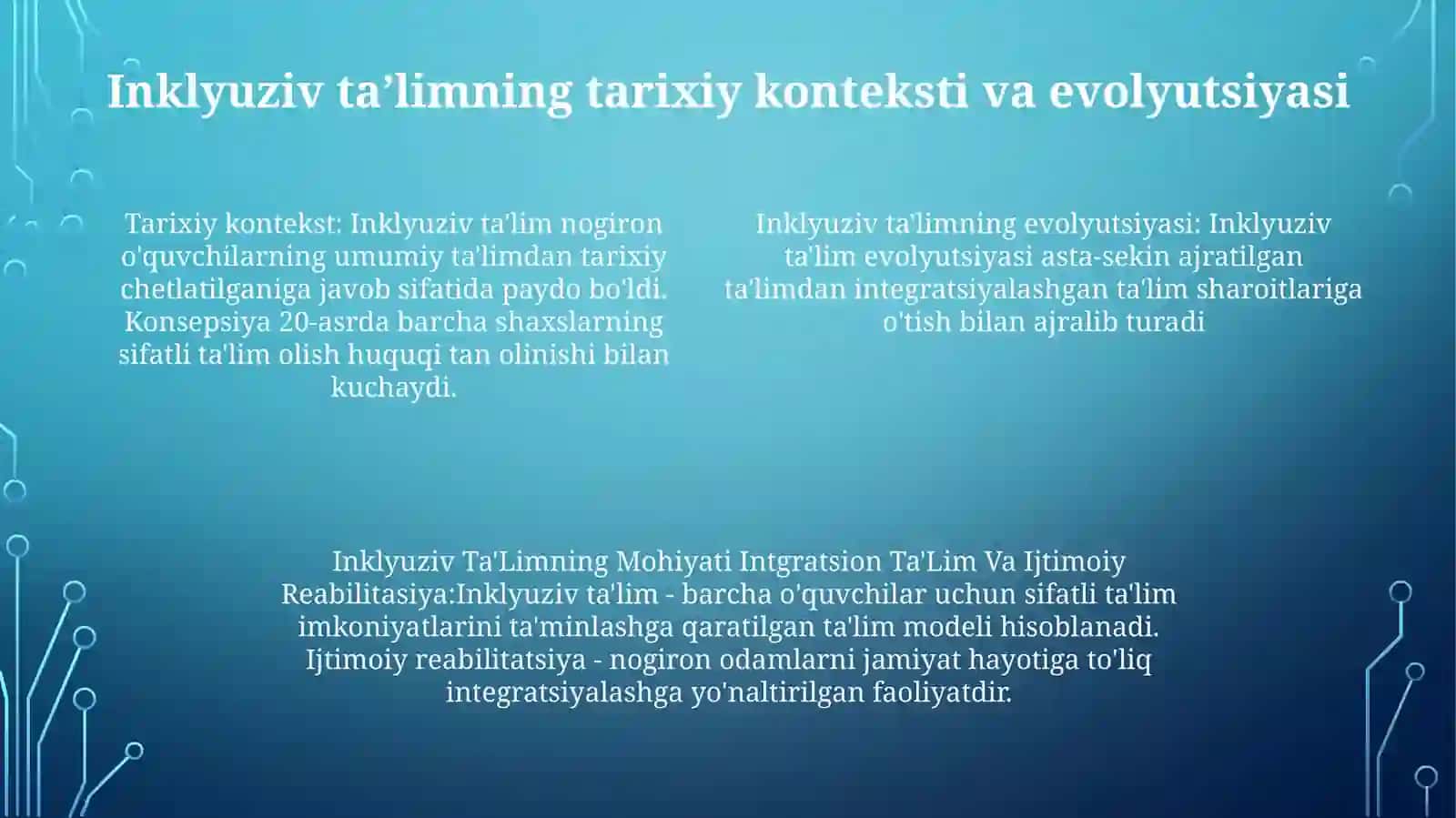 Inklyuziv Ta'Limning Mohiyati Intgratsion Ta'Lim Va Ijtimoiy Reabilitasiya 3