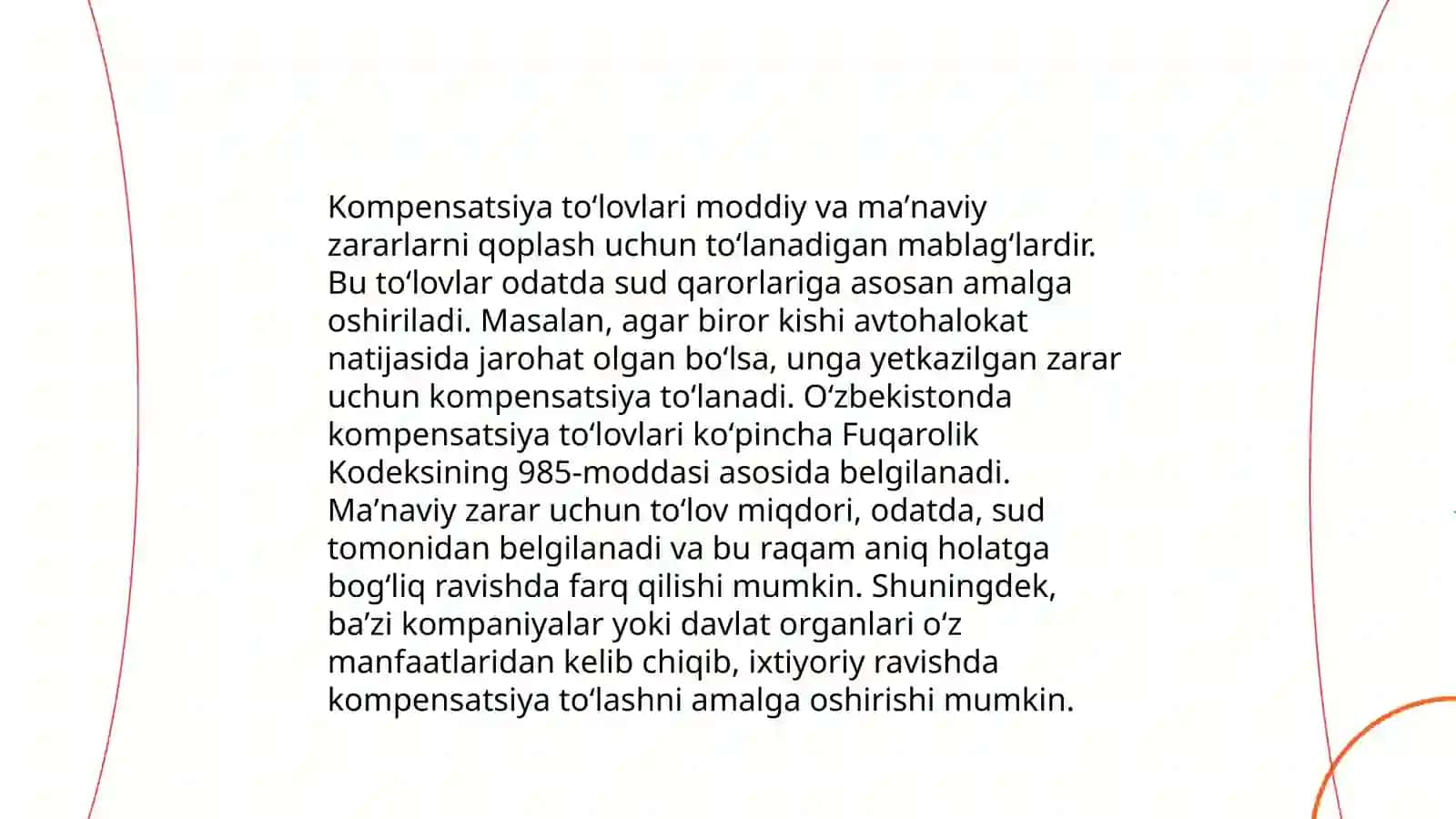 Kompensatsiya toʻlovlari, ularning turlari va ahamiyati 3