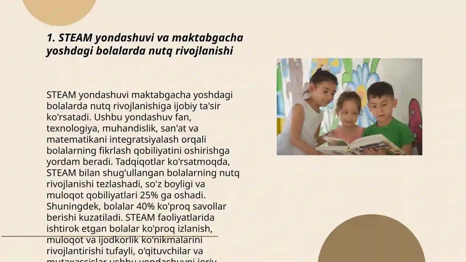 Maktabgacha yoshdagi bolalarni STEAM texnologiyasi asosida nutqini rivojlantirish 3