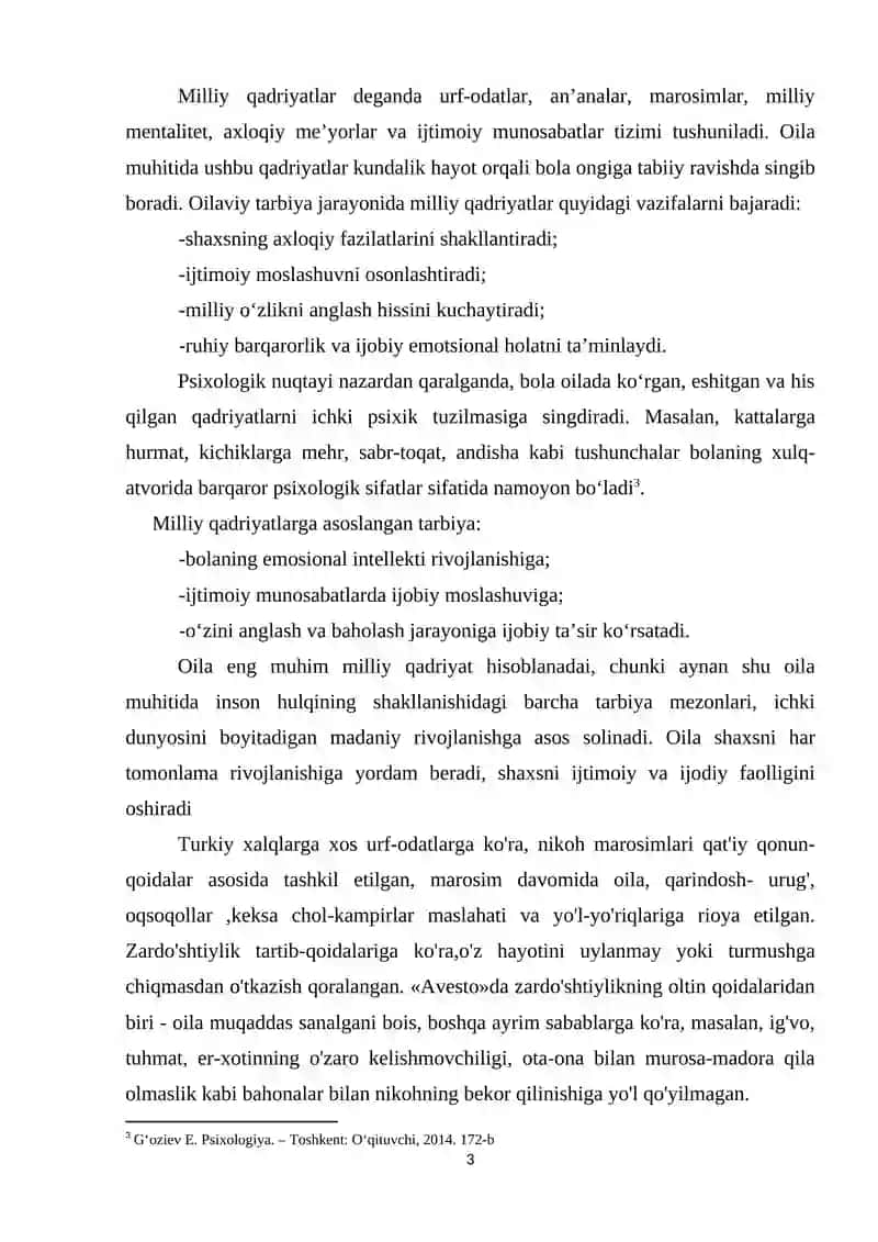 ОILАVIY TАRBIYАDА MILLIY QАDRIYАTLАRDАN FОYDАLАNISHNING PSIXОLОGIK XUSUSIYАTLАRI 3