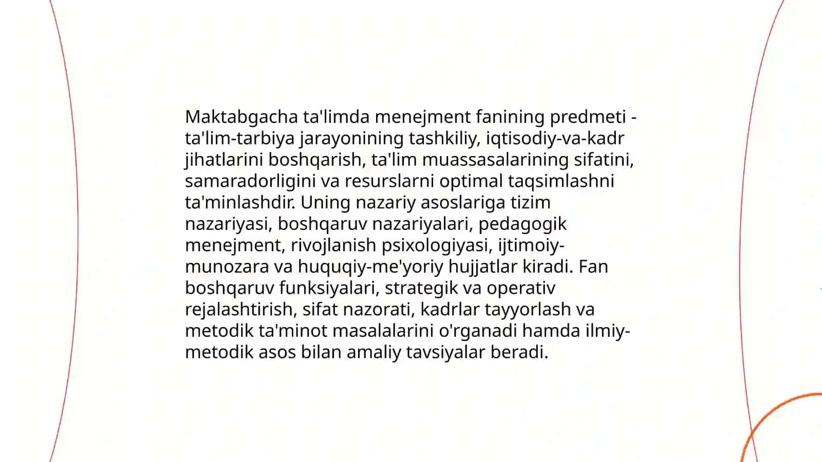 Maktabgacha ta'limda menejment fanining predmeti va ob'yekti 3