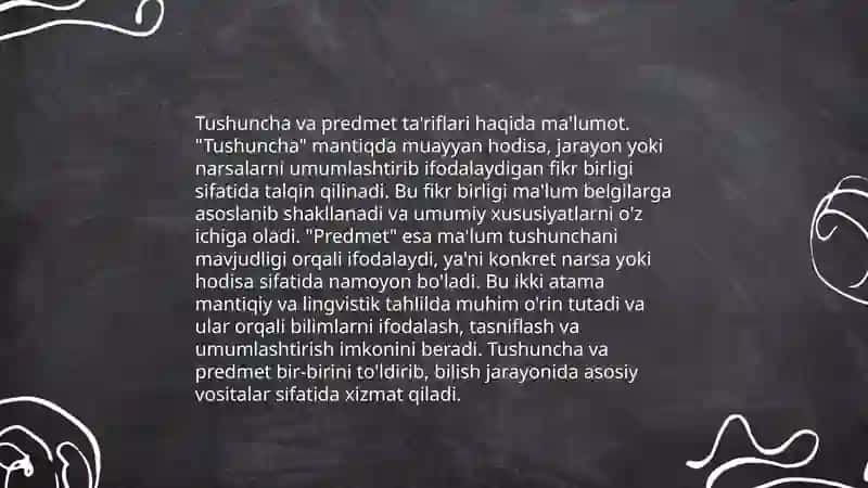 Tushuncha-predmetlarning umumiy muhim belgilarini aks ettiruvchi mantiqiy shakl 3