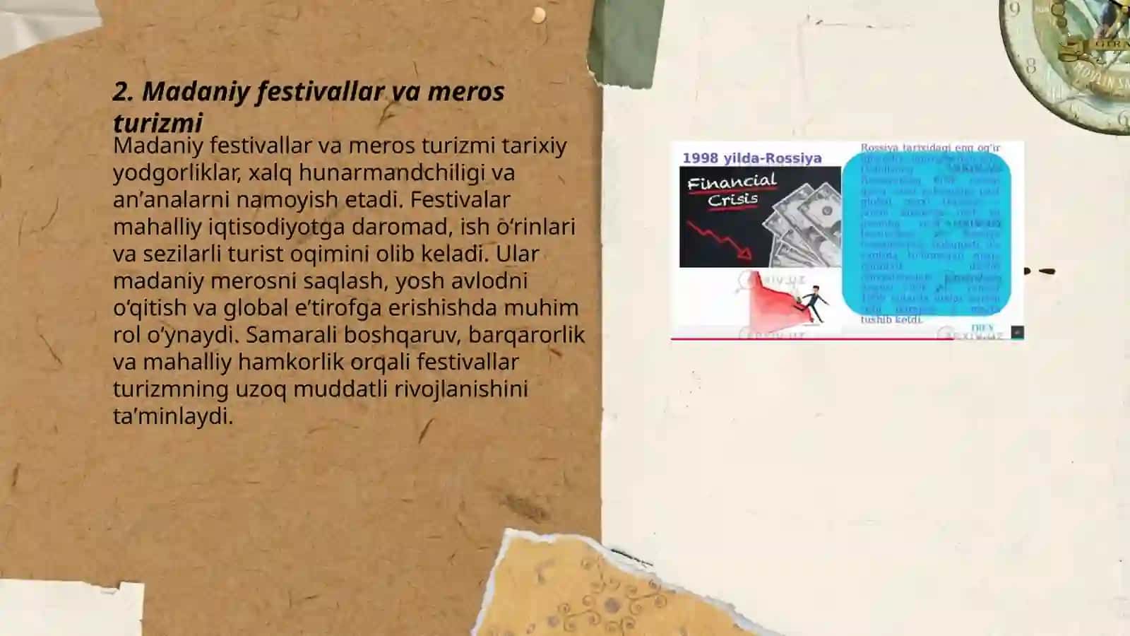 Madaniy festivallar va meros turizmi 3
