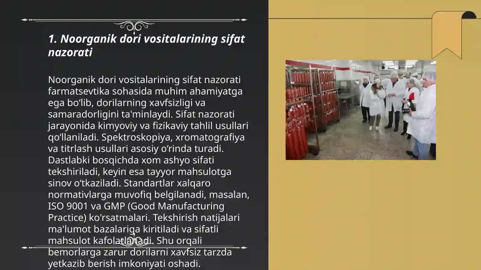Noorganik dori vositalarining sifatini nazorat qilishdagi fiziko-kimyoviy tahlil usullari 3