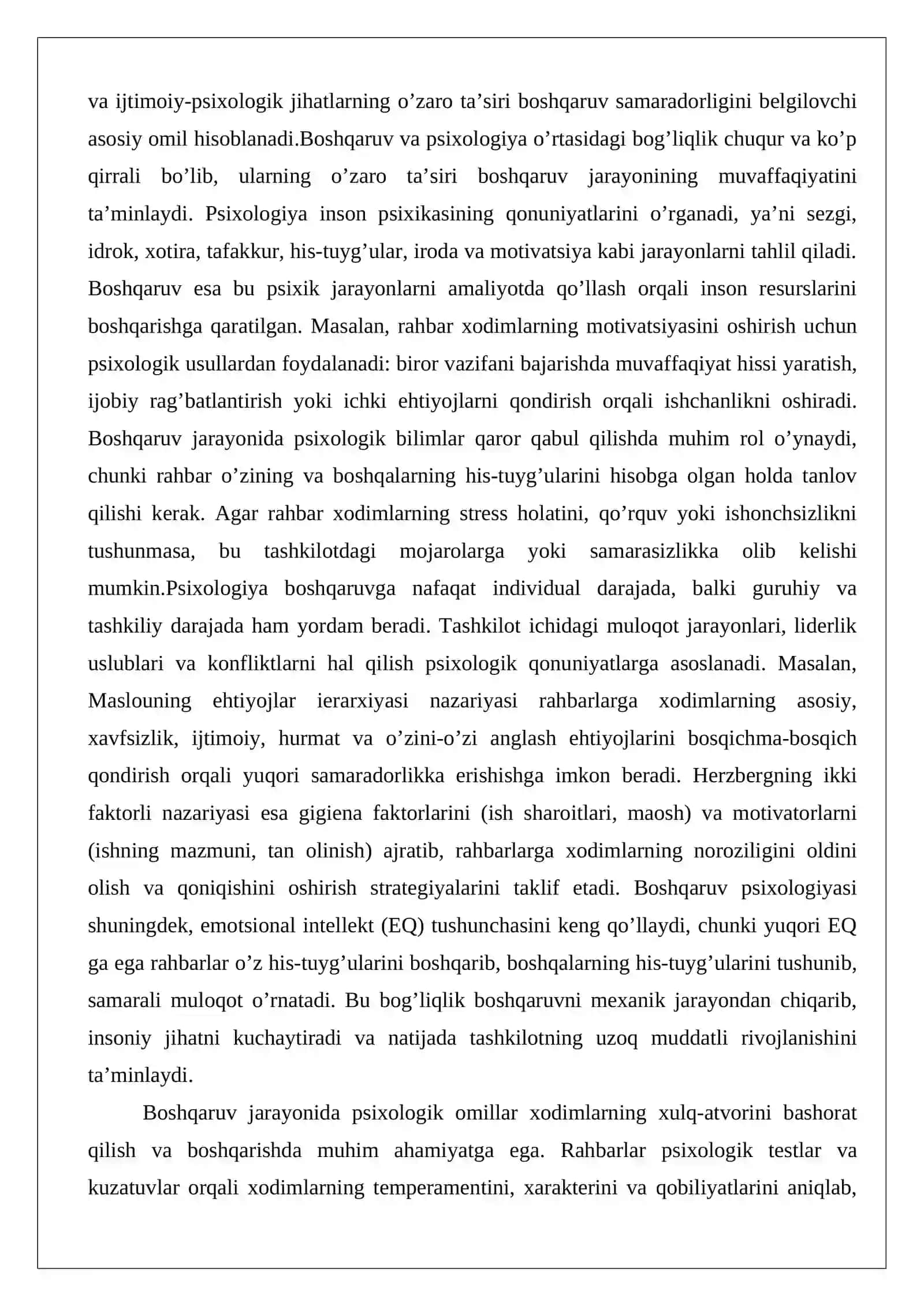 Boshqaruv jarayonini tashkil etishning psixologik omillari 3