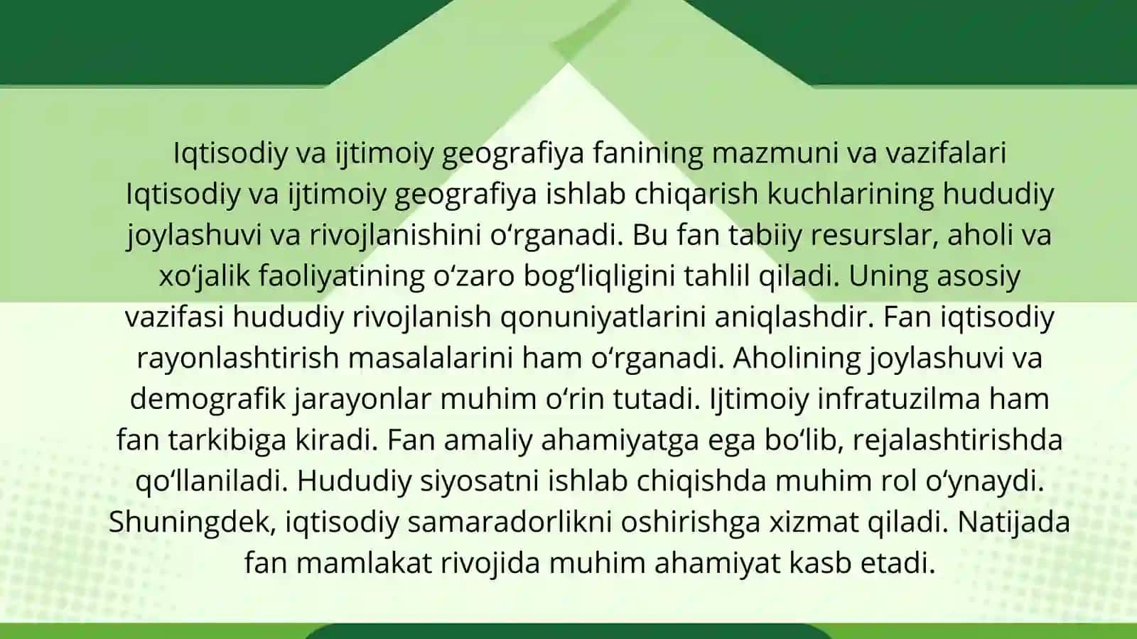 O‘zbekistonda iqtisodiy va ijtimoiy geografiyaning rivojlanish xususiyatlari 3