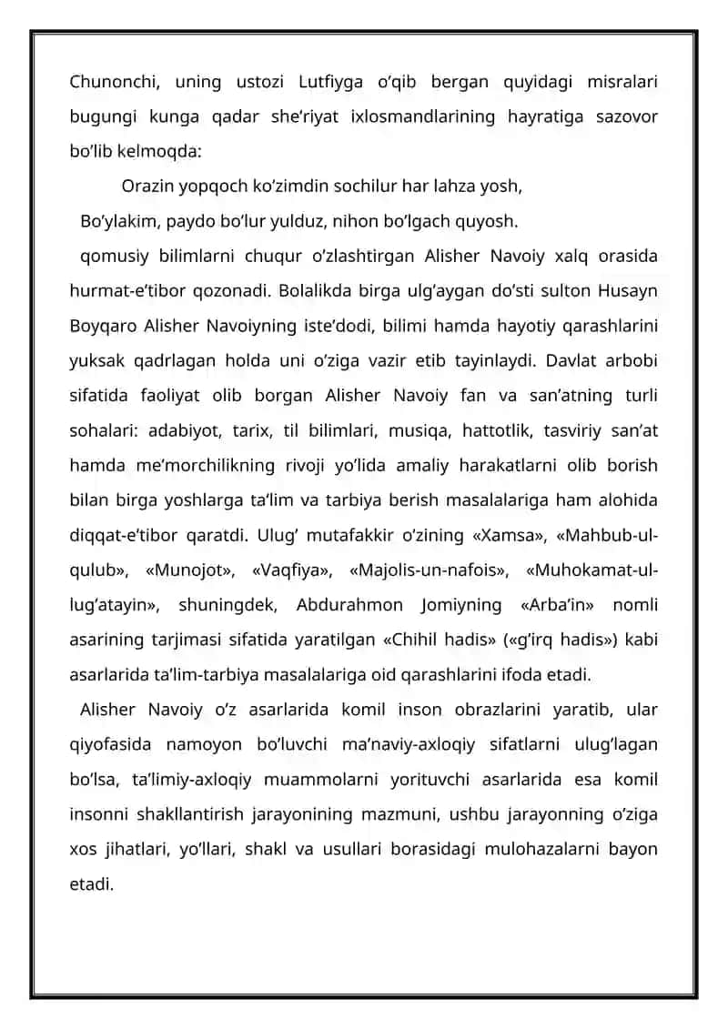 Alisher Navoiy buyuk qalb soxibi 3