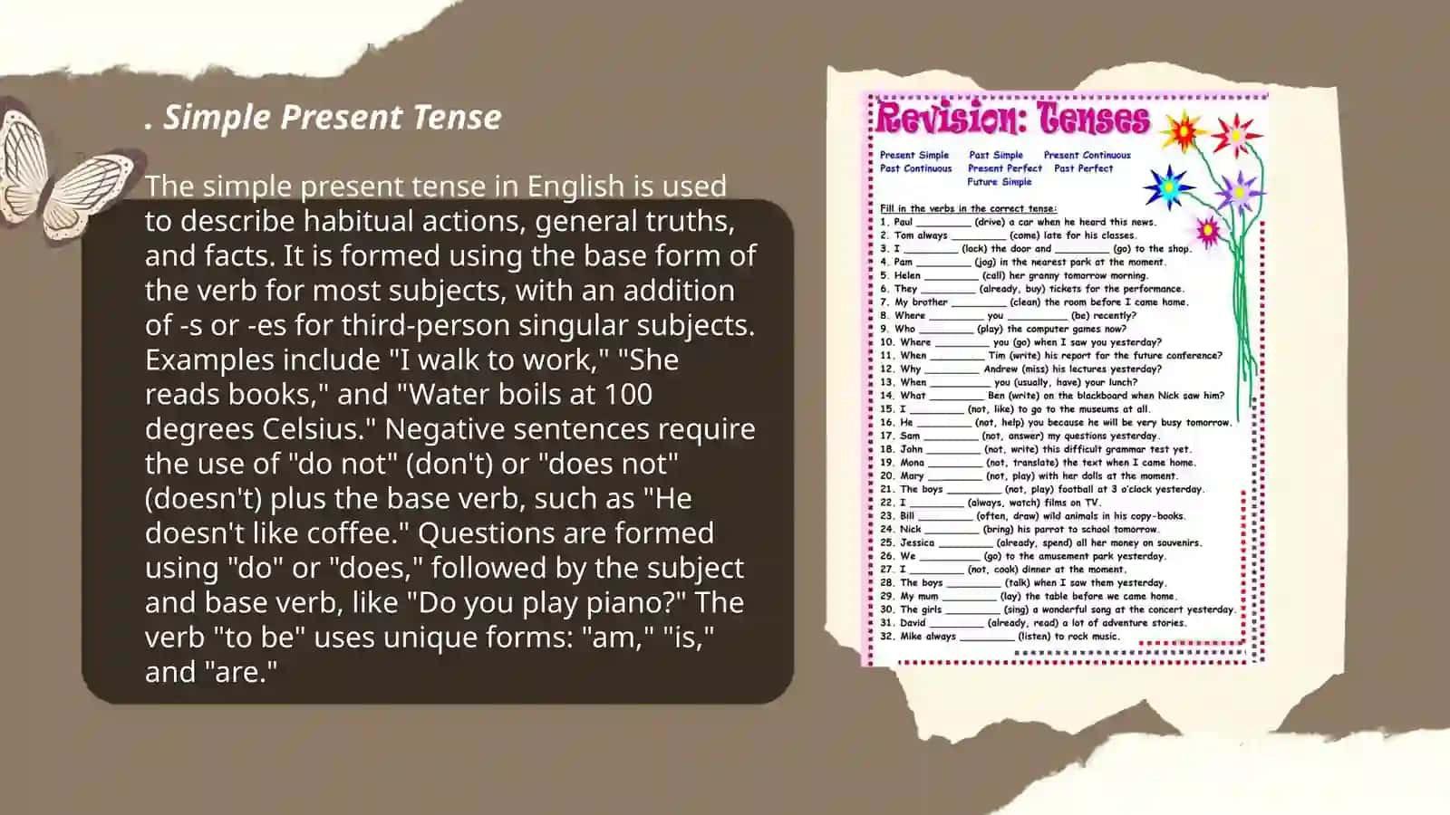 Simple tenses 3