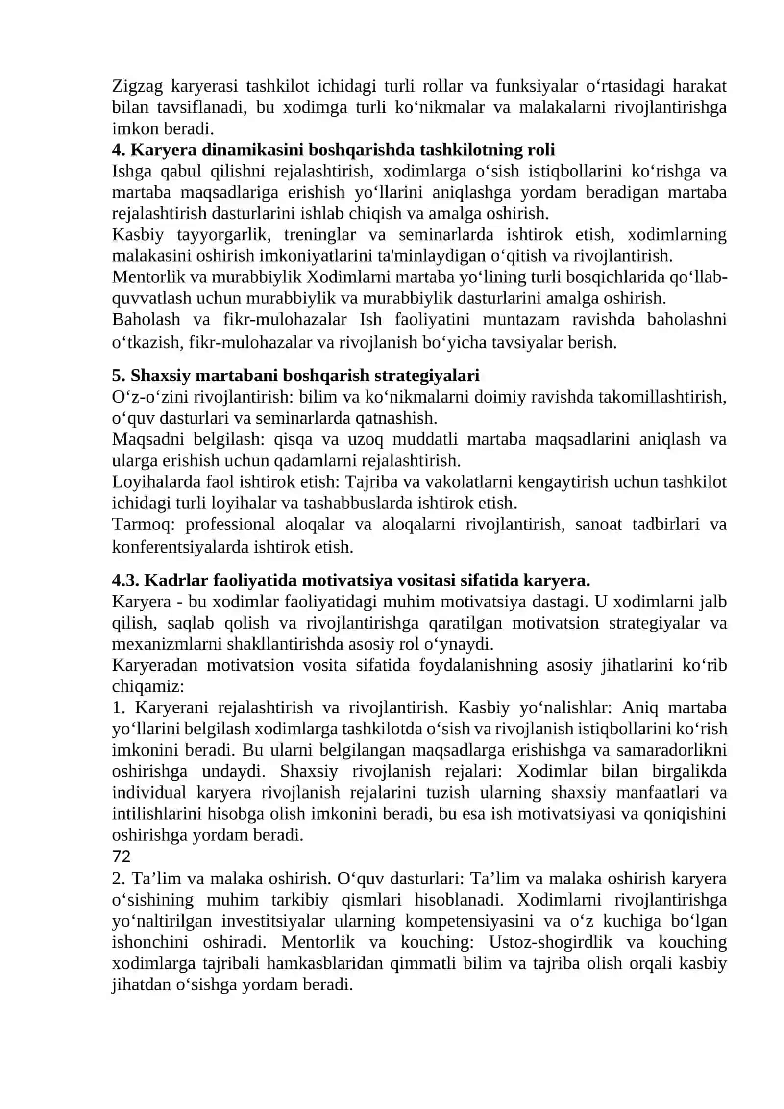 KARYERANING TASHKILIY RIVOJLANISHI 3