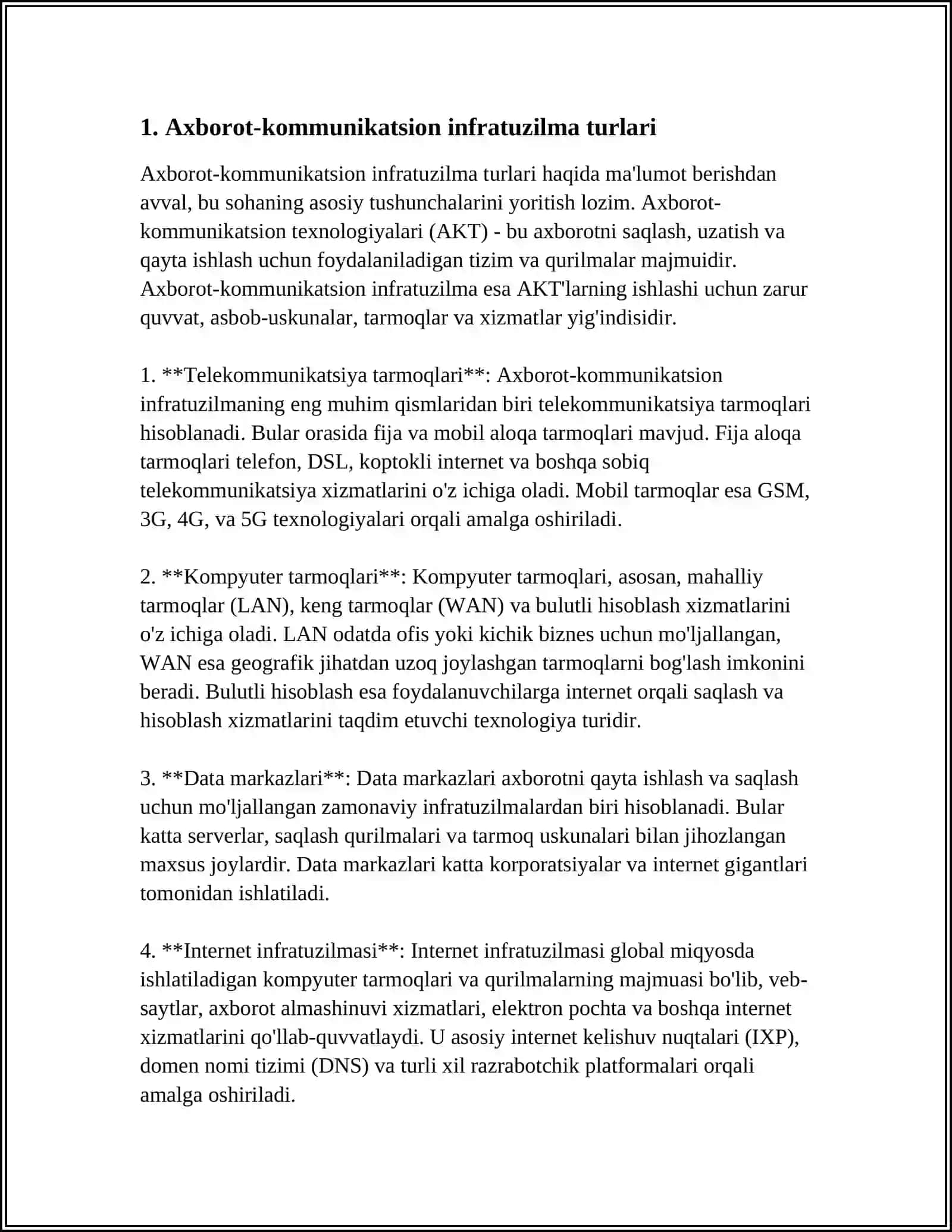 IQTISODIYOTDA AXBOROT KOMMUNIKATSION TEXNOLOGIYALARINING INFRATUZILMASI 3