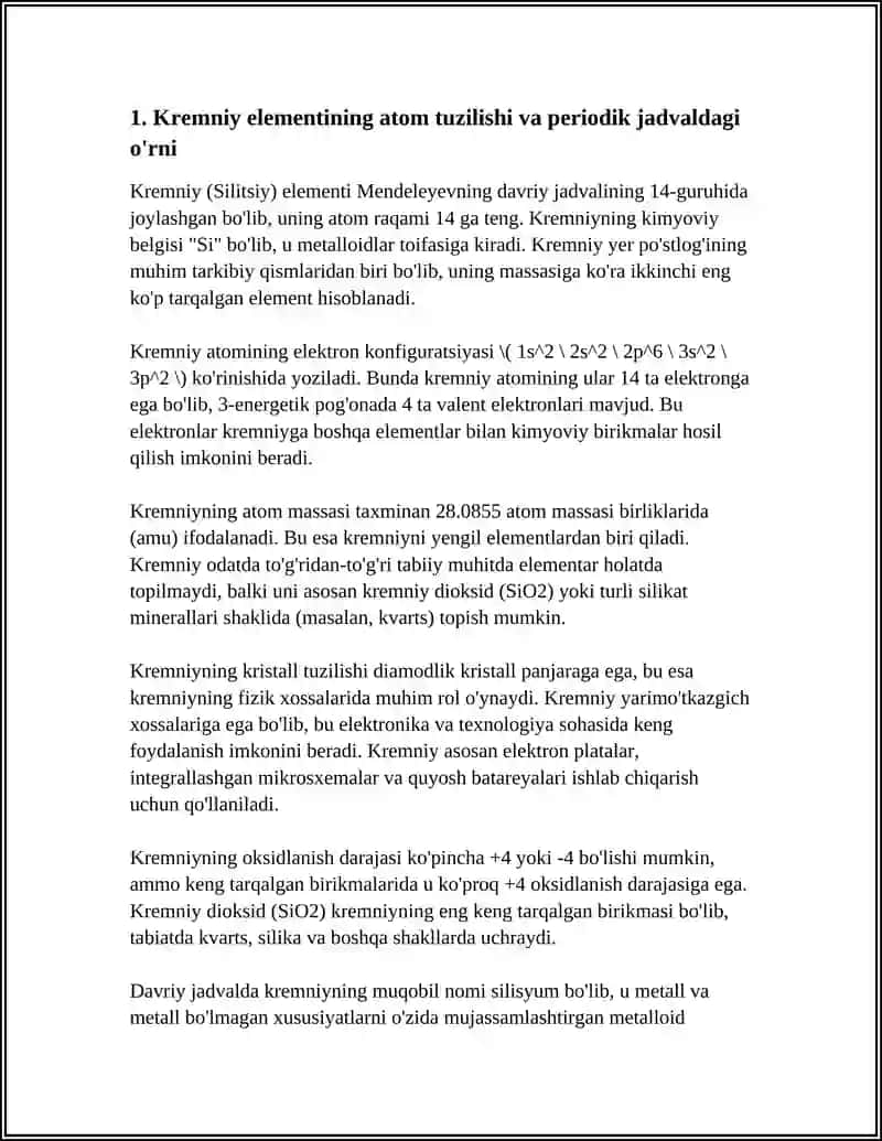 KREMNIY ELEMENTI 3