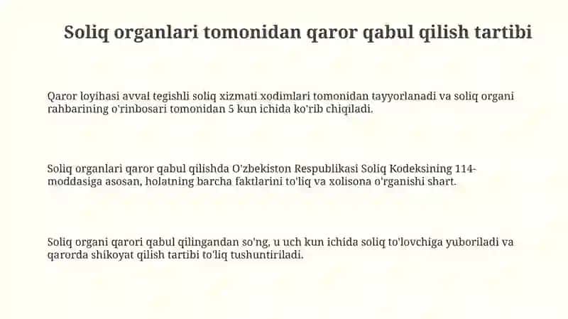 Soliqqa oid huquqbuzarliklar to’g’risidagi ishlarni ko’rib chiqish tartibi 3