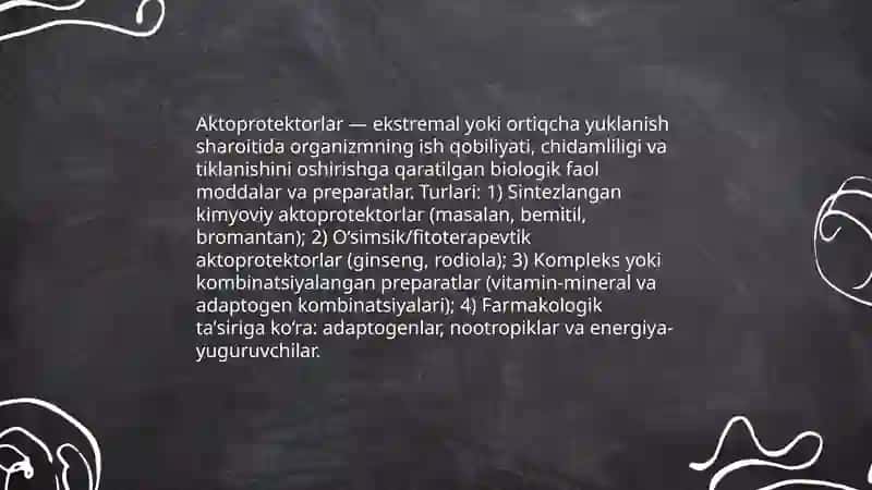 Aktoprotektorlar va ularni sport tibbiyotida qo‘llanilishi 3