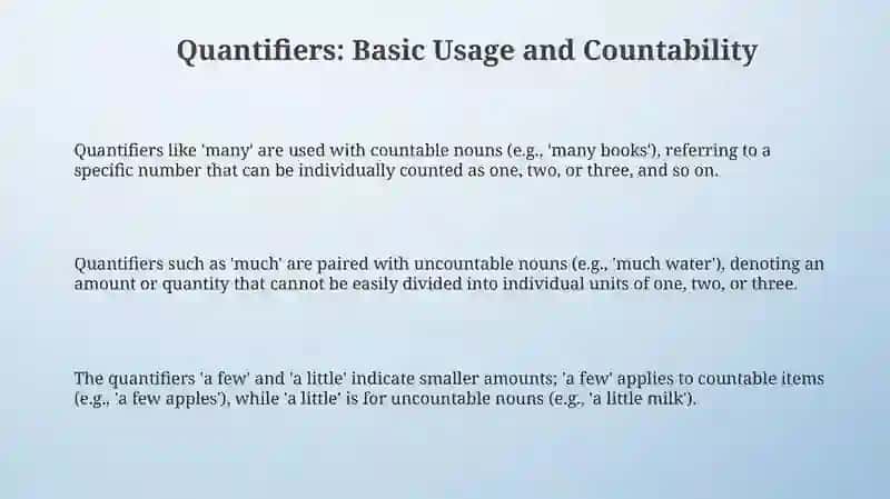 Grammatical function of some,any,much,many,a few,a little,a lot of,a lot 3