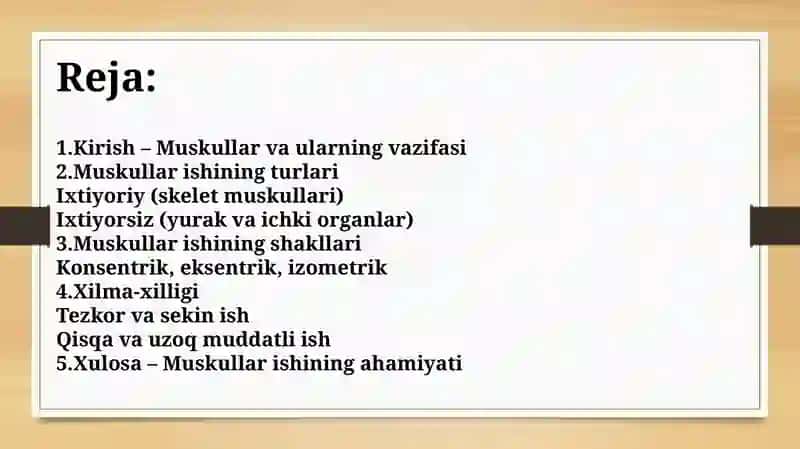 Muskullar ishining turlari 3