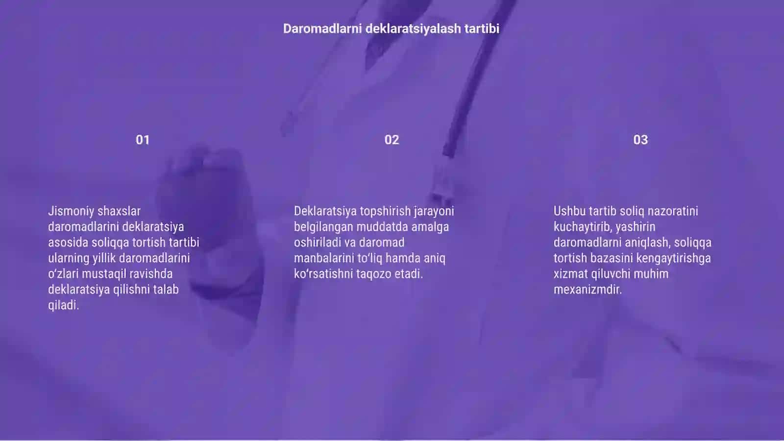 Jismoniy shaxslarning daromadlarini deklaratsiya asosida soliqqa tortish xususiyatlari 3