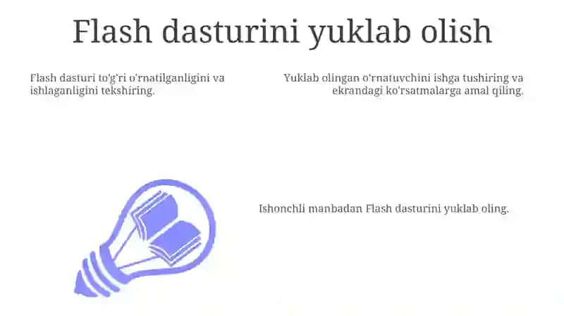 Flash dasturini yuklab olish 3