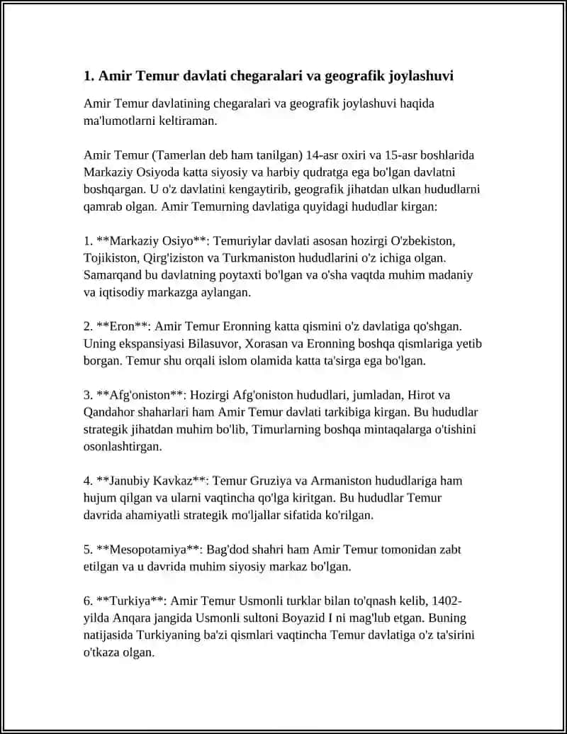 AMIR TEMUR VA TEMURIYLAR DAVLATI TARIXIY GEOGRAFIYASI 3