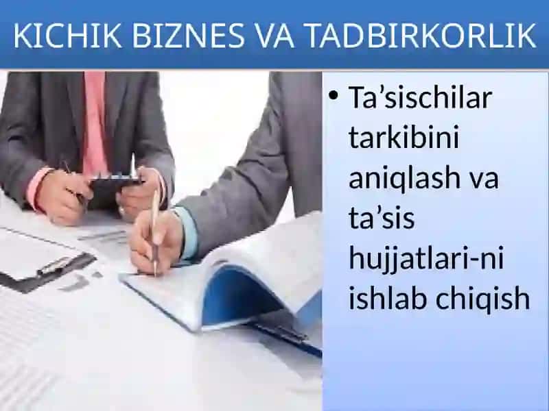 KICHIK BIZNES VA XUSUSIY TADBIRKORLIKNI TASHKIL ETISH BOSQICHLARI VA BOSHQARISH 3