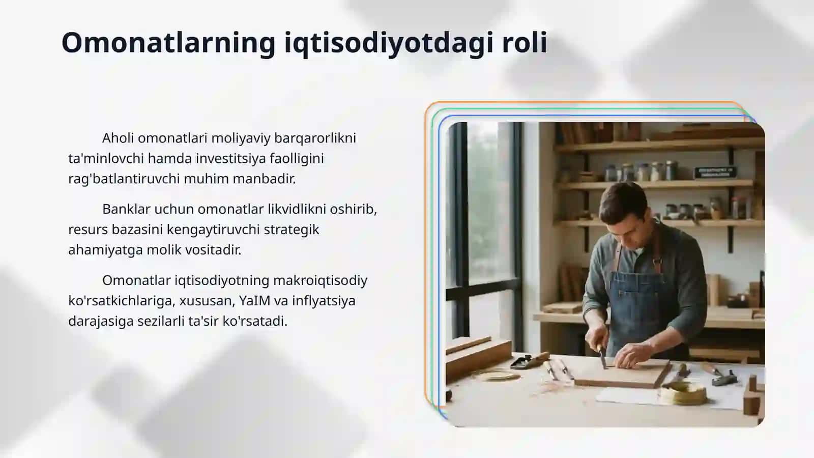 Aholi omonatlari va ular bo`yicha banklarning majburiyatlari va kafolatlari: mahalliy va xorijiy amalyot 3