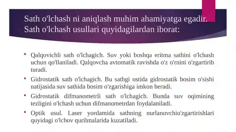 Sath o‘lchash asboblari 3