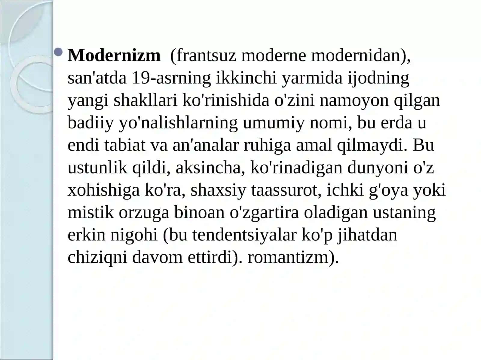 20-asr tasviriy sanʼatining asosiy yoʻnalishlari 3